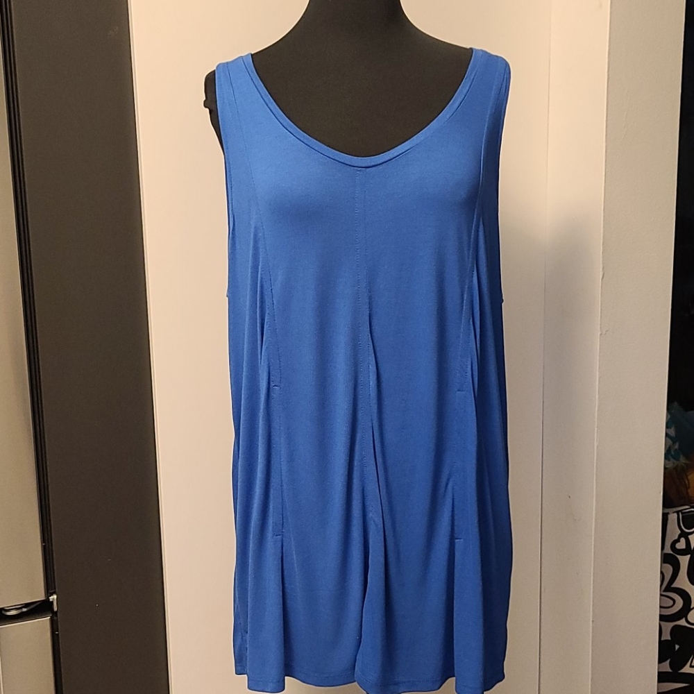 Sejour Blue Nautical Swing Tank Top